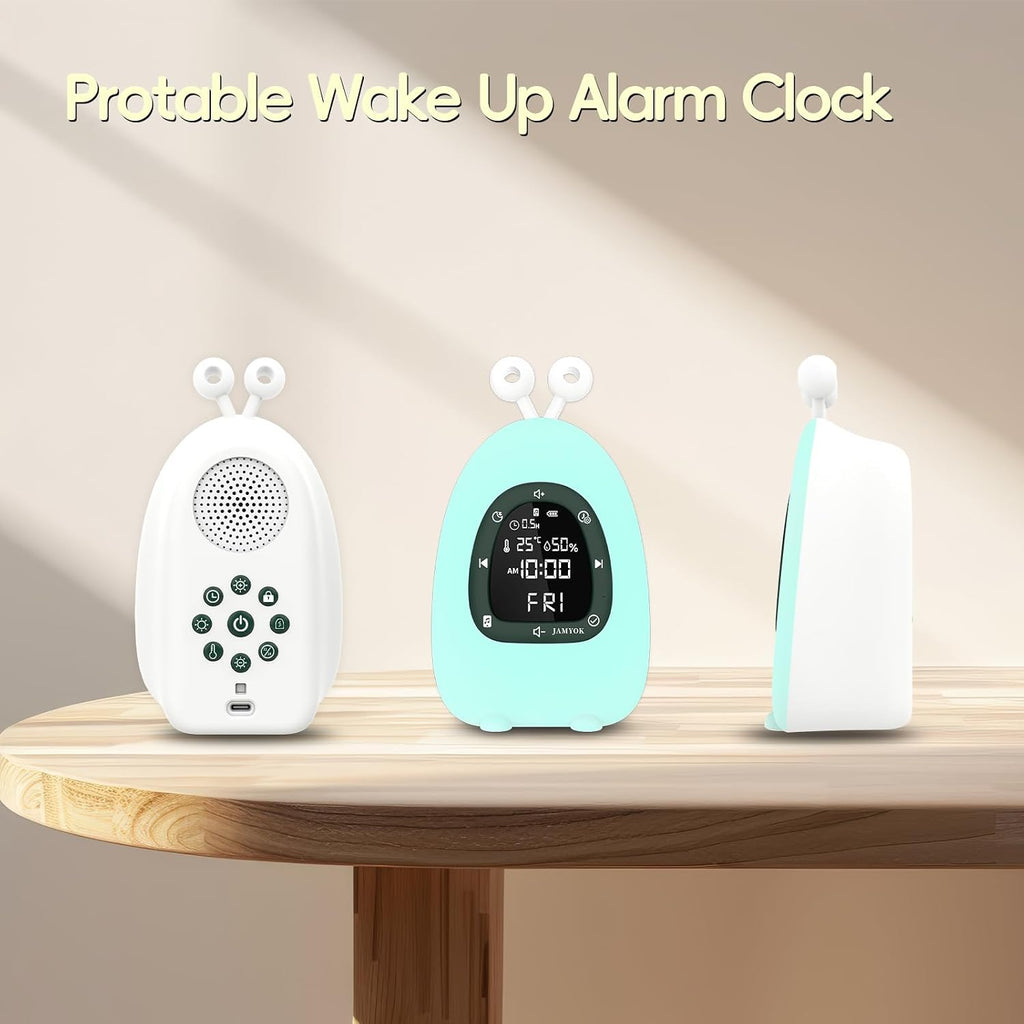 Sunrise Alarm Clock Wake Up Light, White Noise Sound Machine with 20 Soothing Sounds, 10 Night Lights, Wireless Speaker/Temp &…