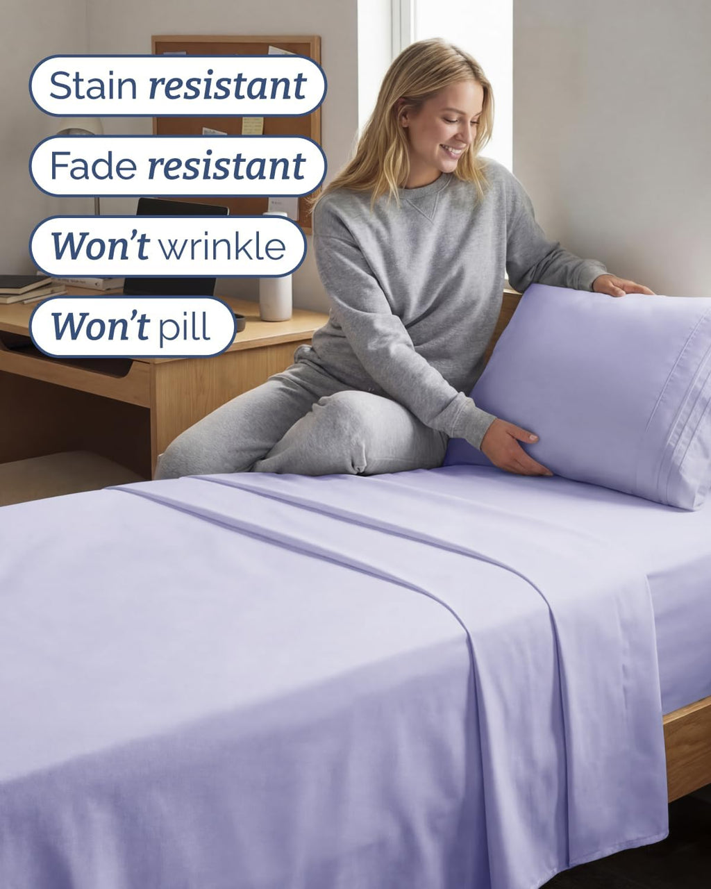 Twin XL 4 Piece Sheet Set - Comfy Breathable & Cooling - Hotel Luxury Bedding for Women, Men, Kids, Teens & Children - 1 Flat & 1 Fitted…