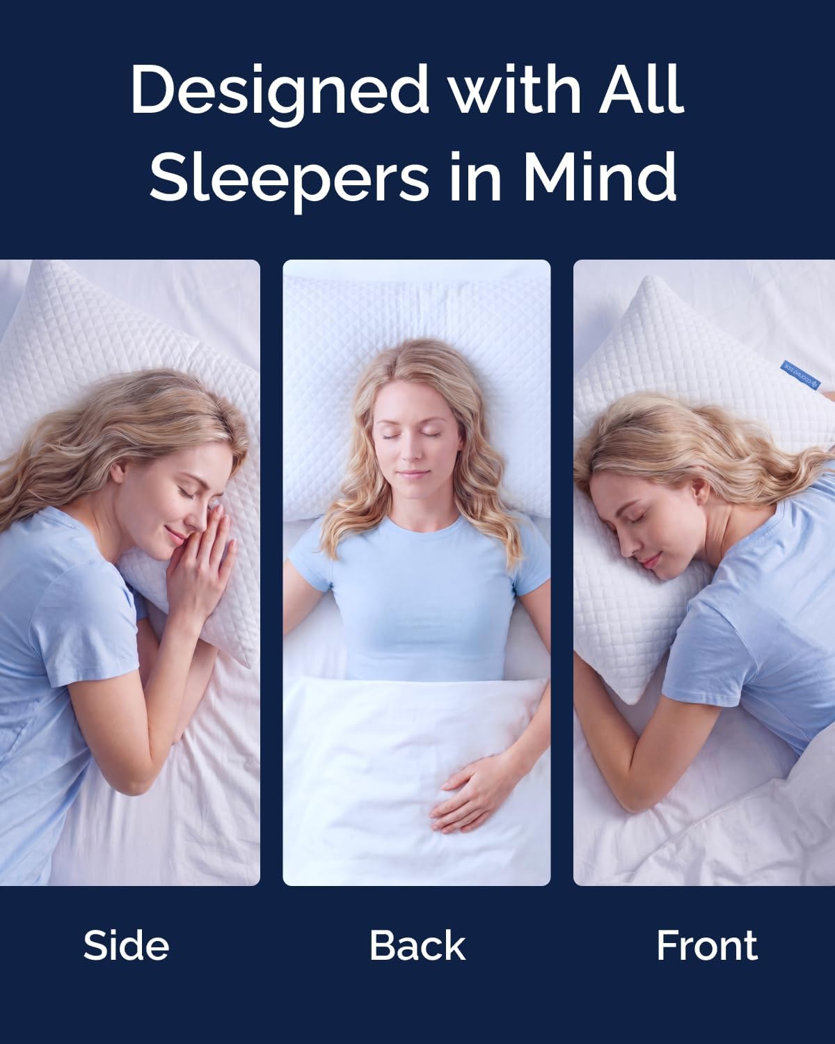 CGKUnlimited Cooling Pillow Queen Size Pack of 1 - Breathable Cooling Bed Pillows for Hot Sleepers - Adjustable Shredded Memory Foam - Soft…