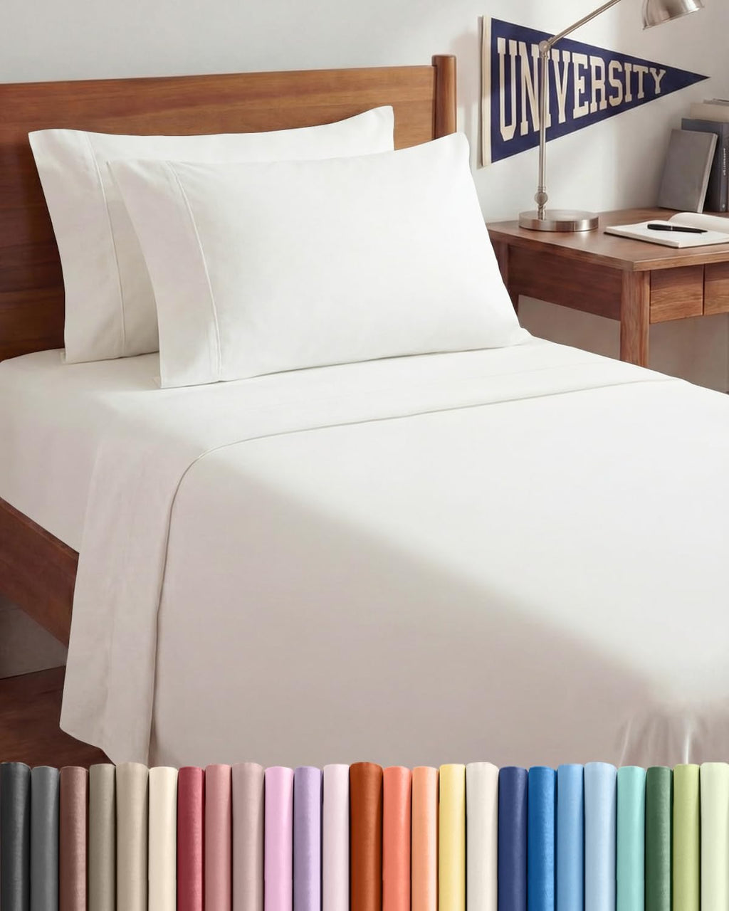 Twin XL 4 Piece Sheet Set - Comfy, Breathable & Cooling - Soft Hotel Luxury Bedding for Women, Men, Kids, Teens and Children - 1 Flat & 1…