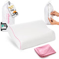 alkamto Travel & Camping Comfortable Memory Foam Pillow – Easy to Carry Portable Bag – Temperature Regulating Pillow Case (Pink Contour +…