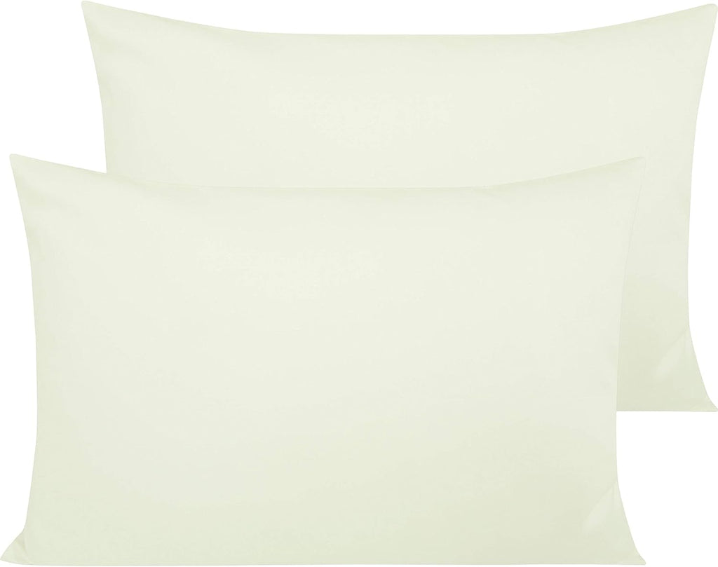NTBAY Egyptian Cotton Queen Pillowcases - Set of 2, 500 Thread Count Cotton Pillowcases - Soft and Breathable Envelope Closure Pillow…