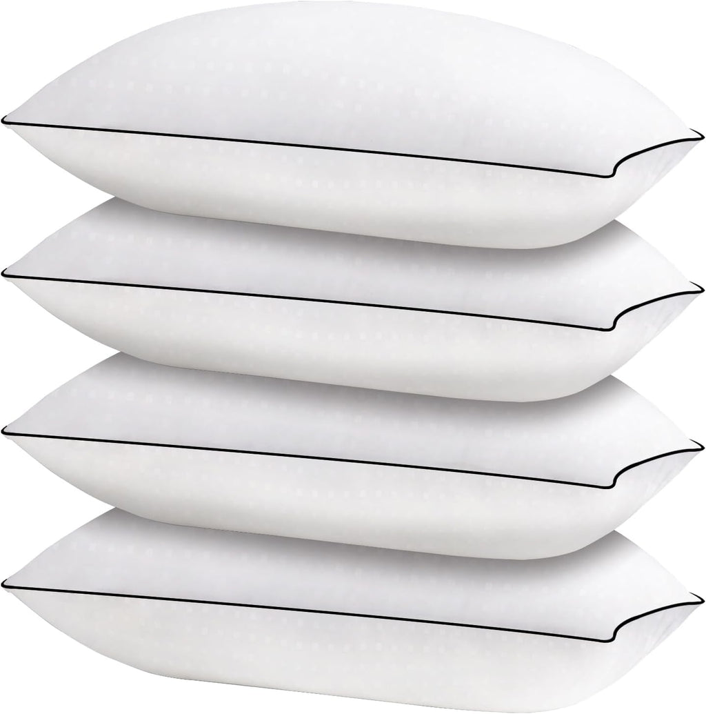 Himoon Bed Pillows for Sleeping 4 Pack, Queen Size Cooling Pillows Set of 4, Top-end Microfiber Cover for Side Stomach Back Sleepers 4 Pack G…