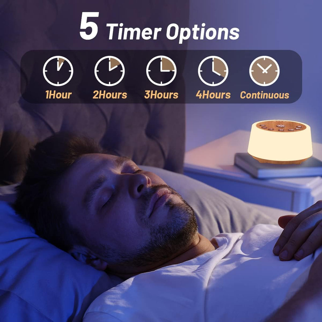 Color Noise Sound Machines with 10 Colors Night Light 25 Soothing Sounds and Sleep White Noise Machine 32 Volume Levels 5 Timers…