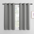 NICETOWN Thermal Insulated Grommet Blackout Curtains, Kids Window Drape Panel for Nursery, Privacy Short Curtains (Silver Grey, 2 Panels…