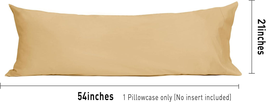 Sunflower Body Pillowcase 100% Cotton Long Pillow Cover/Case Envelope Closure 1 Pack, 20×54 inches Butterum, Soft and Breathable