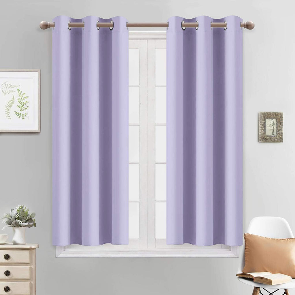 Yakamok Blackout Curtains for Bedroom - Grommet Thermal Insulated Room Darkening Curtains for Living Room, Set of 2 Panels (38 x 45Inch…