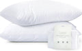 Waterproof Standard Size Pillow Protectors Set of 2 – Soft Microfiber Zippered Pillow Case Protector, Noiseless Breathable TPU Backed…
