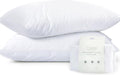 Waterproof King Size Pillow Protectors Set of 2 – Soft Microfiber Zippered Pillow Case Protector, Noiseless Breathable TPU Backed Pillow…