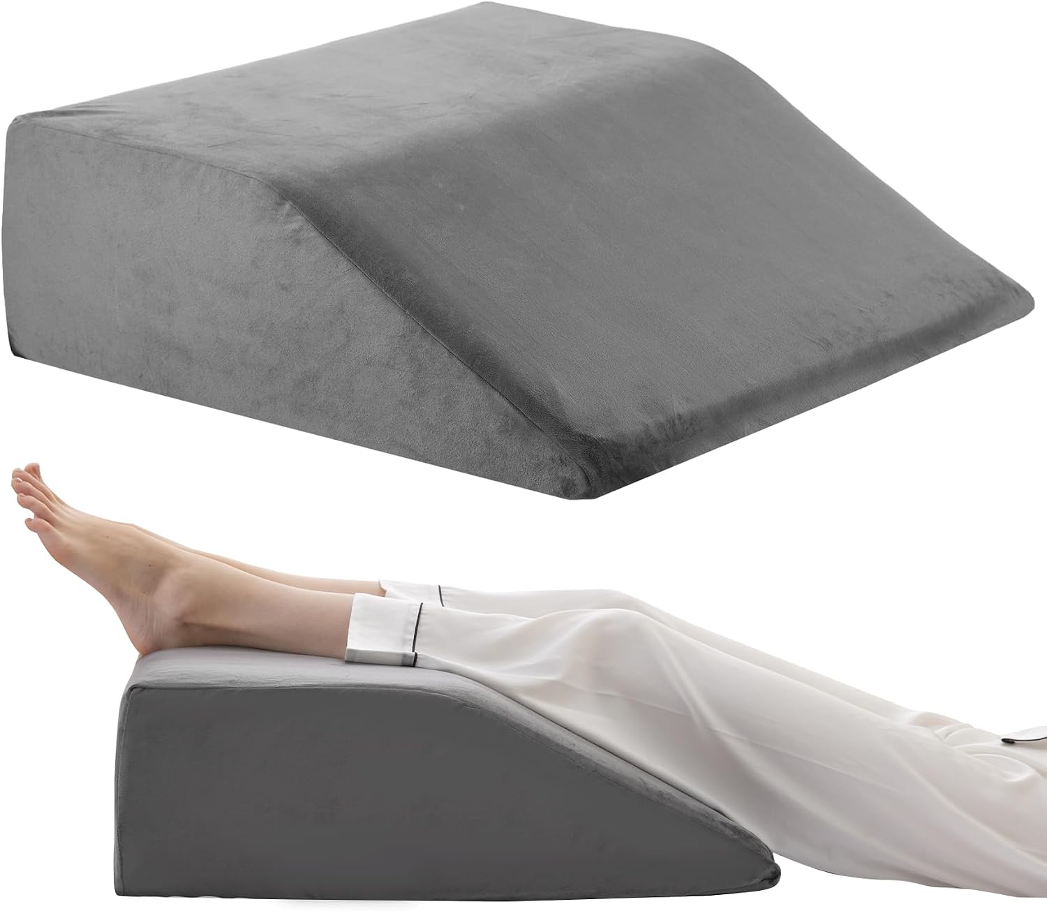 Bedluxe Leg Elevation Pillows, Leg Pillows for Sleeping, Cooling Gel Memory Foam Top, Wedge Pillow for Legs, Leg Wedges for Circulation, Sw…