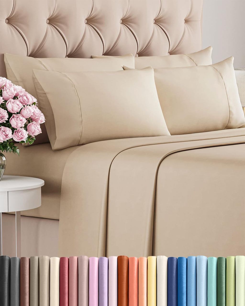 King 6 Piece Sheet Set - Comfy, Breathable & Cooling - Soft Hotel Luxury Bedding for Women, Men, Kids, Teens & Children - 1 Flat & 1…