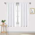 DWCN White Curtains for Living Room Thermal Insulated, 50% Light Blocking Curtains for Bedroom, Dining Room Window, W 52x L 63 Inch, Set…