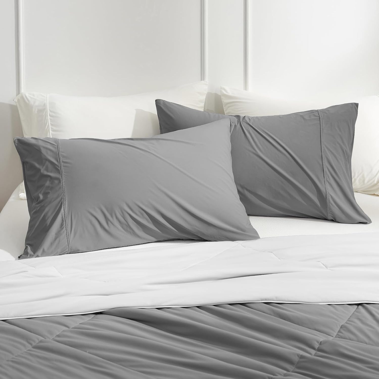 CozyBliss Cozy Bliss 2pcs Cooling Pillow Cases Set for Hot Sleepers & Night Sweats, Q-Max 0.5 Silky Wrinkle-Free Pillow Covers with Envelop…