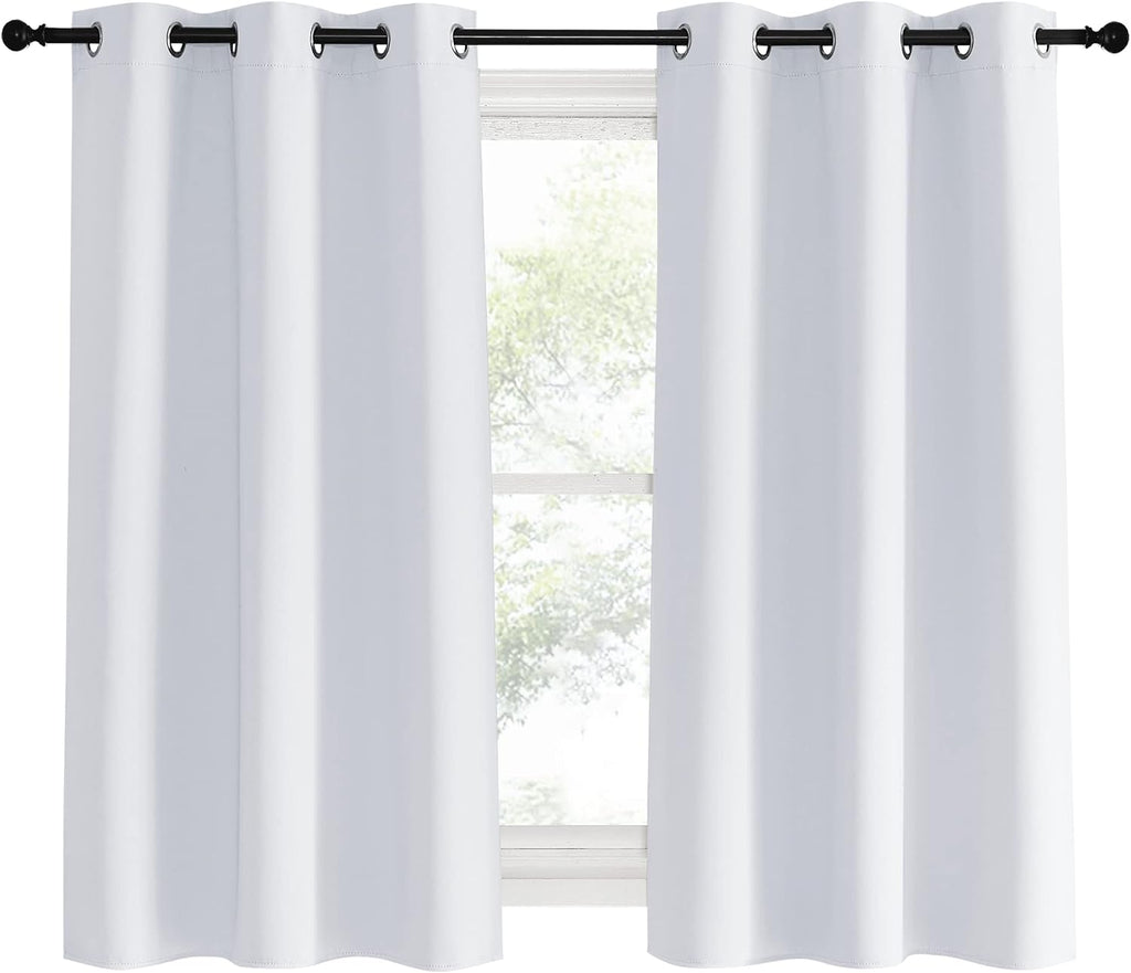 NICETOWN Room Darkening Draperies Curtains Panels, Greyish White, 2 Panels, 42 by 60, Window Treatment Thermal Insulated Grommet Room…
