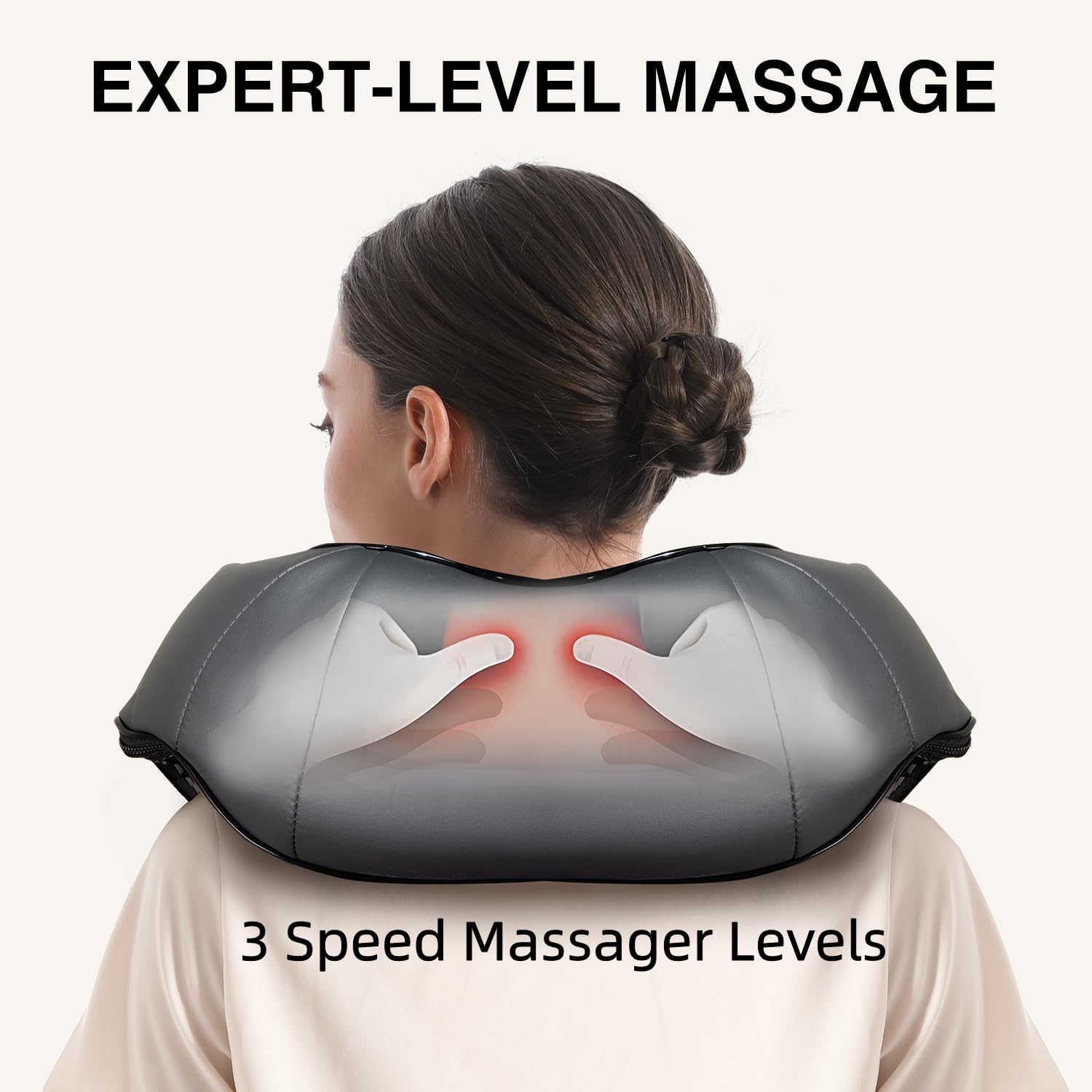 Nekteck Shiatsu Neck Massager with Heat for Deep Tissue, 2026 Upgraded 3D Back Shoulder Kneading Massage Pillow, Body Muscle Relaxation Too…