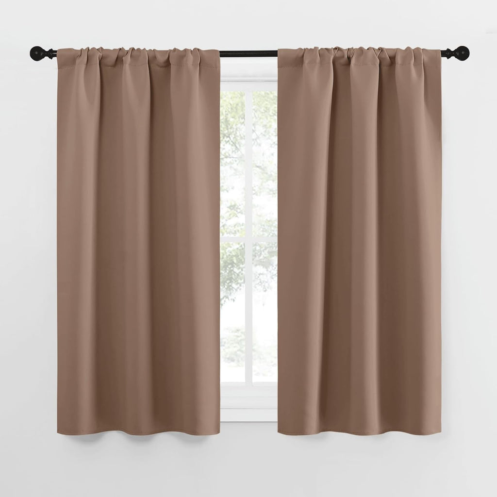 NICETOWN RV Blackout Curtains for Camper Windows, Window Treatment Thermal Insulated Rod Pocket Small Blackout Draperies/Drapes for…