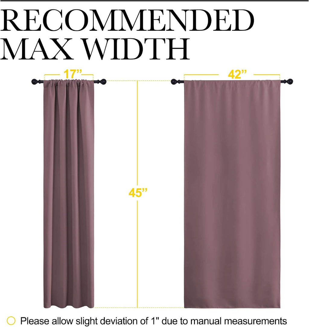 NICETOWN Blackout Curtains for Bedroom, Home Decorations Thermal Insulated Solid Rod Pocket Blackout Drapes for Cafe (Dry Rose, One Pair…