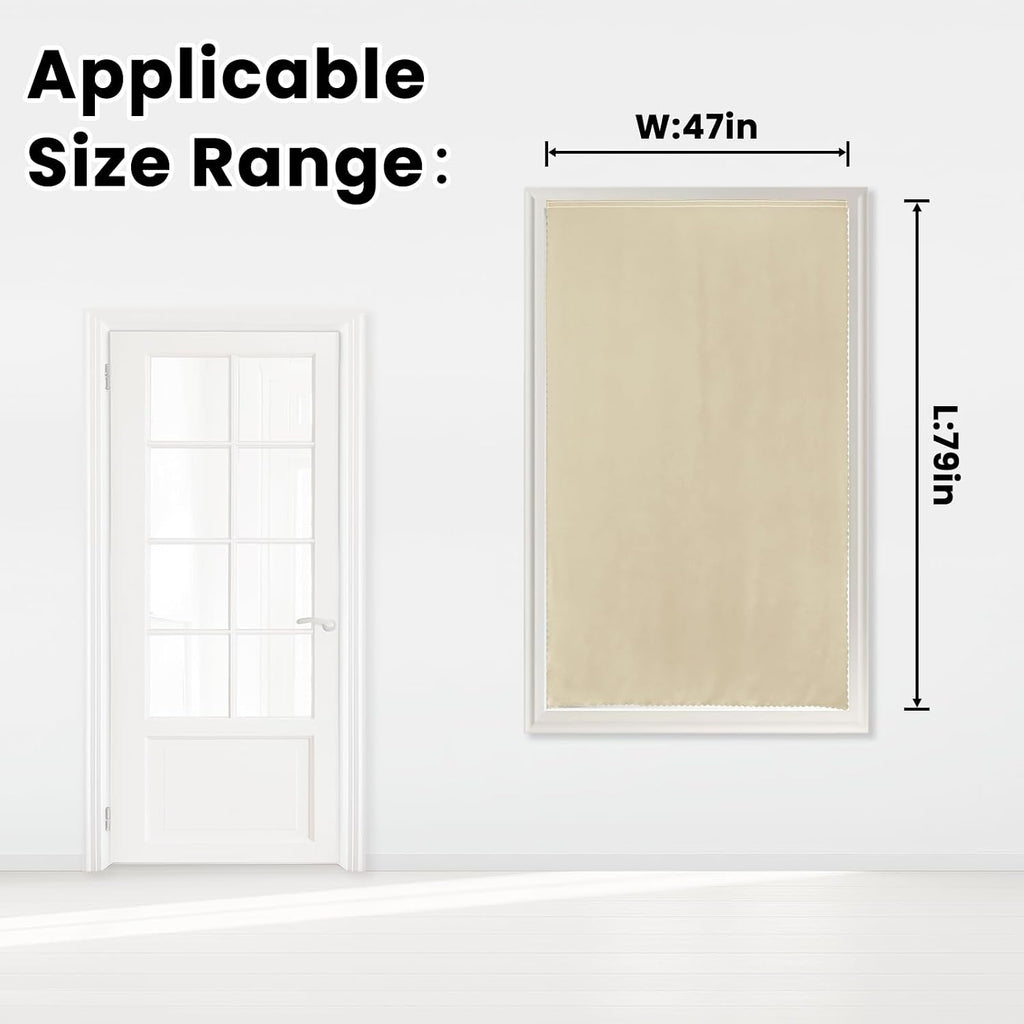 Self Adhesive Portable Blackout Curtains for Bedroom Easy to Install Window Thermal Lnsulated Kitchen Room Darkening Small Window…