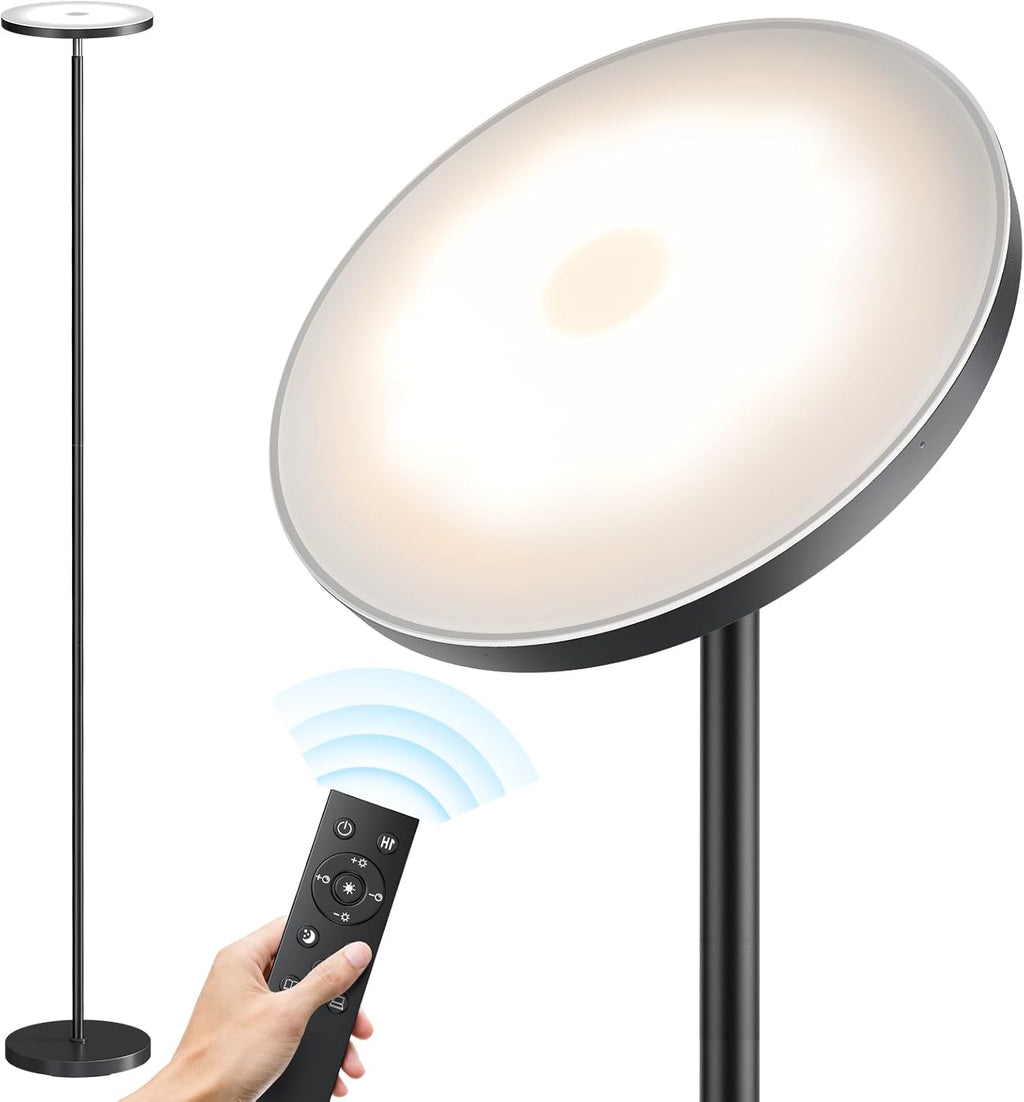 Sunmory Floor Lamps for Living Room, 32W/3000LM Super Bright LED Floor Lamp with Remote Control, 69" Tall Standing Lamp with Stepless Dimma…