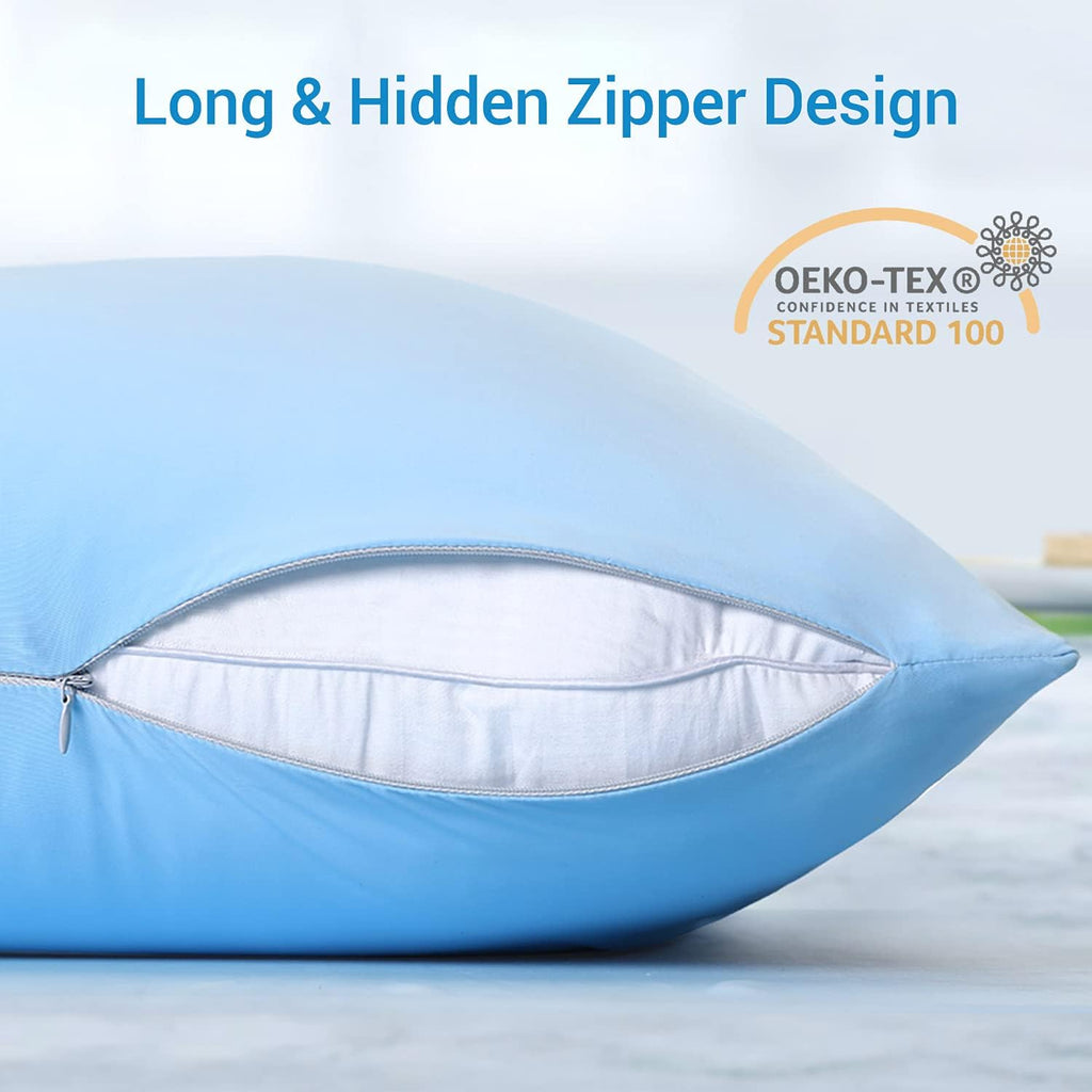 Luxear Cooling Pillow Cases, 2 Pack Stretch Arc-Chill Q-max 0.55 Cool Pillowcases King Size, Double-sided Cooling Design, Protecting Hair &…