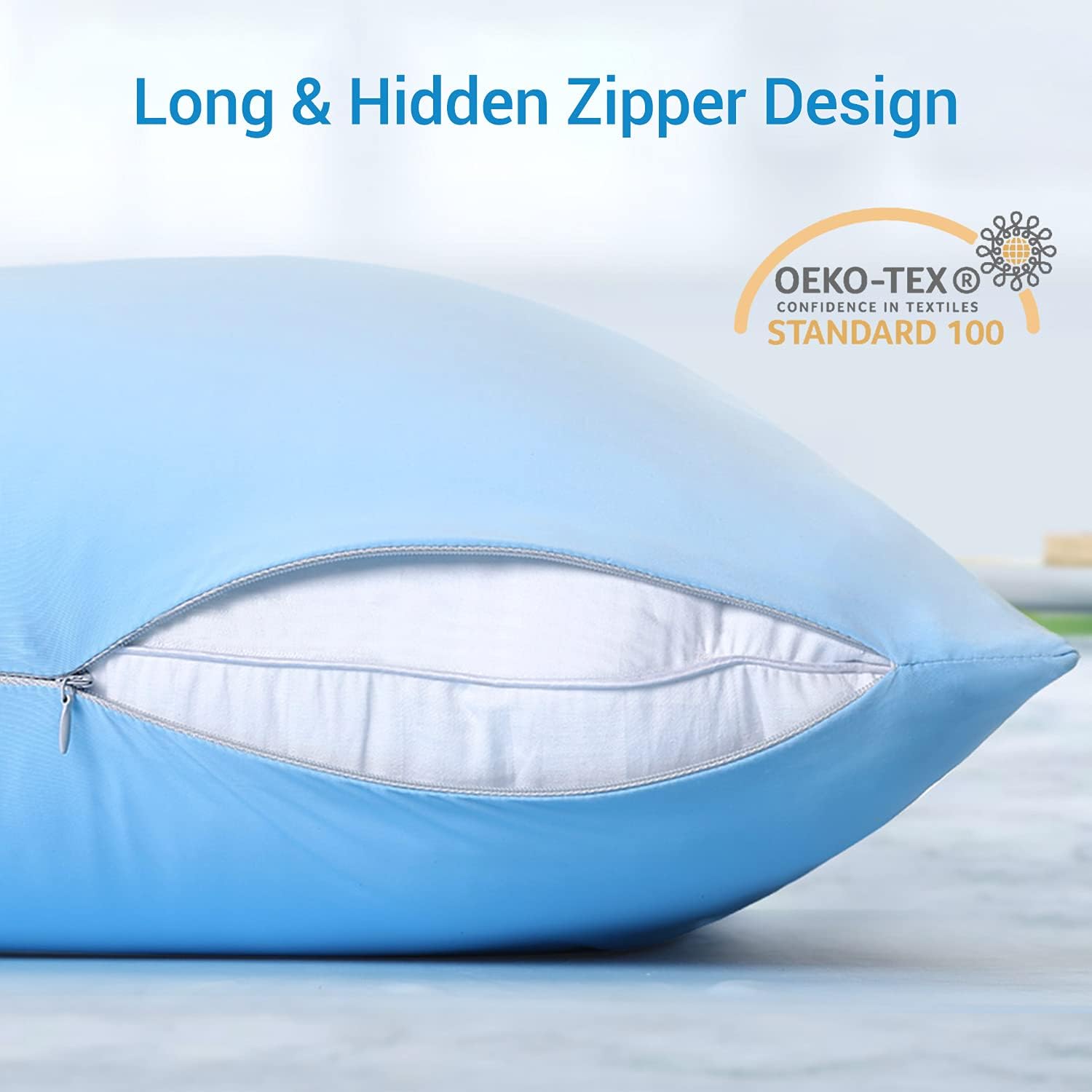 Luxear Cooling Pillow Cases, 2 Pack Stretch Arc-Chill Q-max 0.55 Cool Pillowcases King Size, Double-sided Cooling Design, Protecting Hair &…