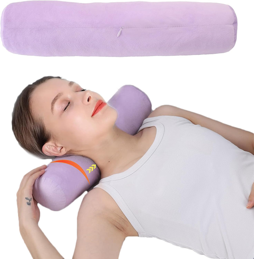 AntiCellulite everyday comfort Cervical Neck Roll, Comfortable and Highly Resilient Bolster Pillows, Round Neck Pillows Support for…