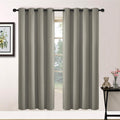 Yakamok Premium Room Darkening Thermal Insulated Curtains for Bedroom/Living Room - Classic Grommet Top (2 Panels, Taupe, 52 Inch by 72…