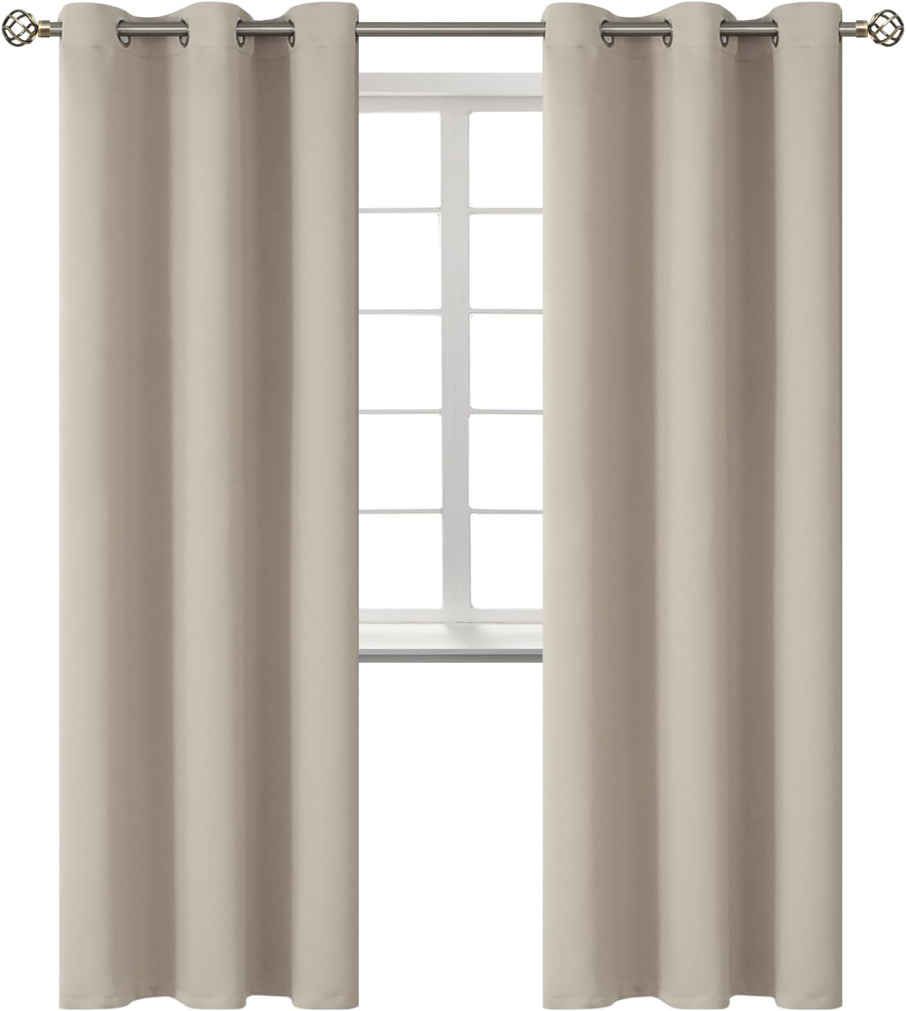 BGment Room Darkening Curtains 84 Inches Long - Grommet Thermal Insulated Drapes Window Treatment Curtains for Bedroom, 2 Panels, 38 x 84 I…