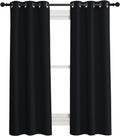 NICETOWN Soundproof Thermal Insulated Blackout Curtain, Single Panel, 34 inches by 84 inch, Black, Thermal Insulated Solid Grommet…