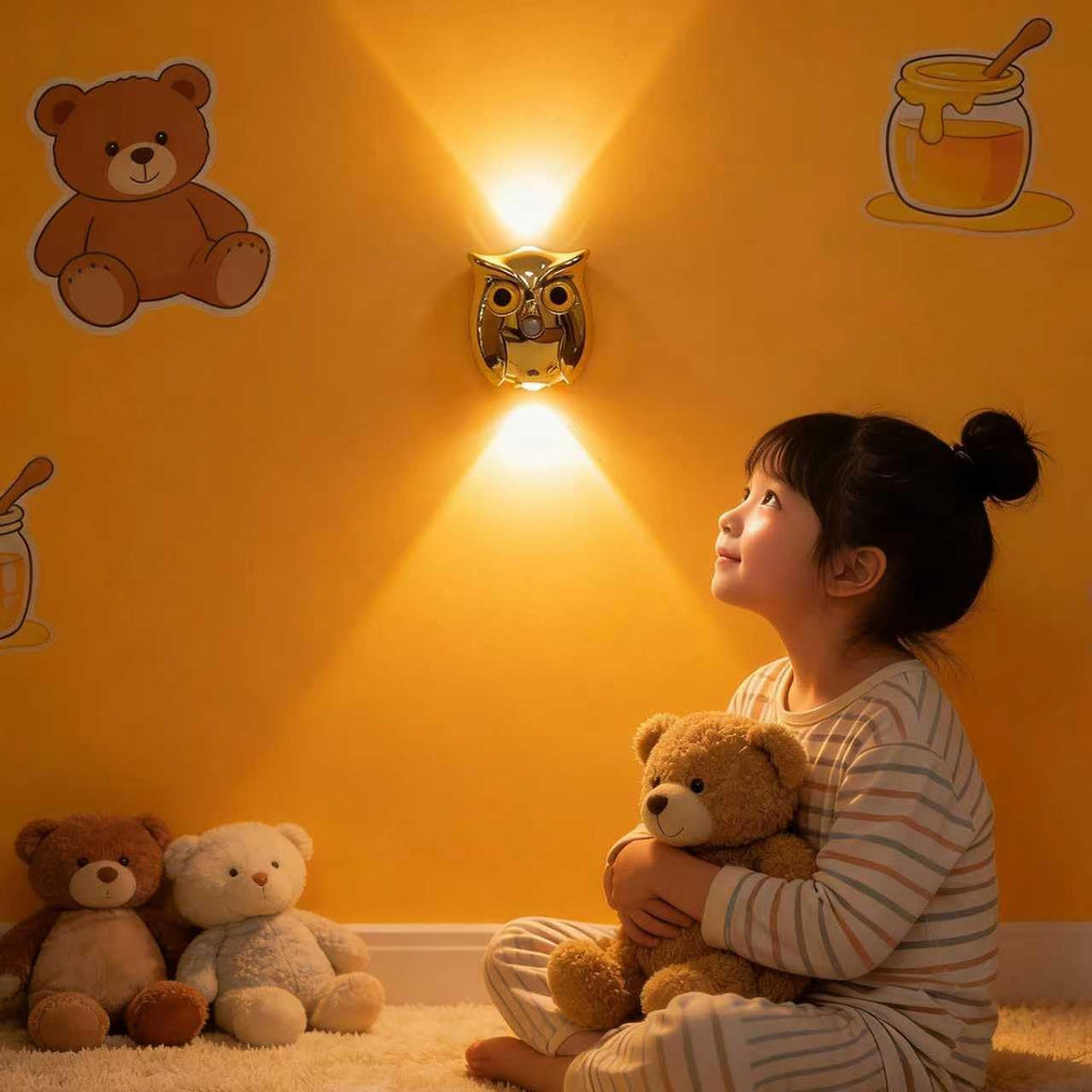 Motion Sensor Night Light: Rechargeable Cute Owl Lamp 2-Pack Magnetic Wireless Wall Sconce & Warm Glow Auto On/Off for Bedroom Hallway…
