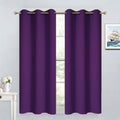 Yakamok Purple Blackout Curtains for Bedroom, Thermal Insulated Blackout Grommet Top Drapes for Living Room,38x54 Inch, 2 Panels