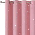 Smileweaver SMILE WEAVER Pink Kids Curtains for Girls Bedroom Silver Print Window Drapes Soft Thick Thermal Insulated Window Treatment Grom…