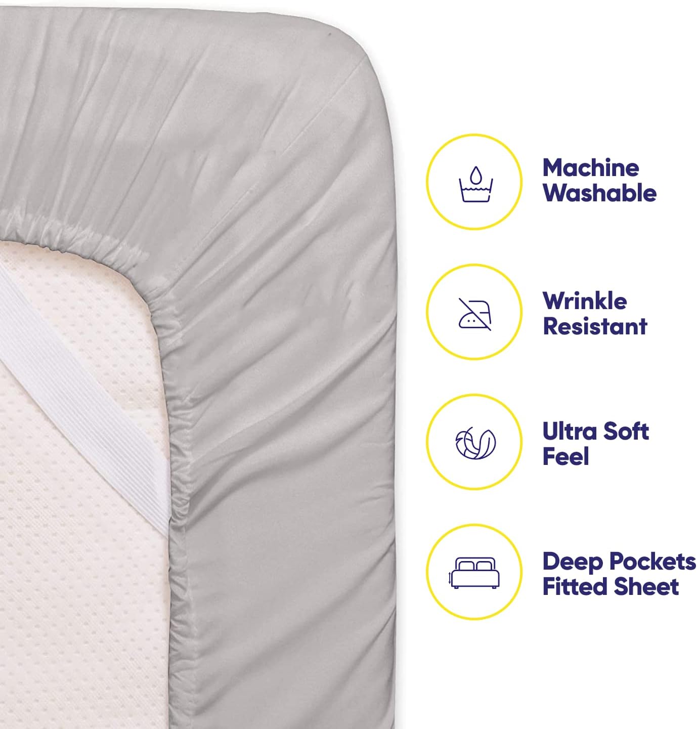 Twin Size Bed Sheets - 4 Piece 1500 Supreme Collection Fine Brushed Microfiber Deep Pocket Twin Sheet Set Bedding - 1 EXTRA PILLOW CASES…