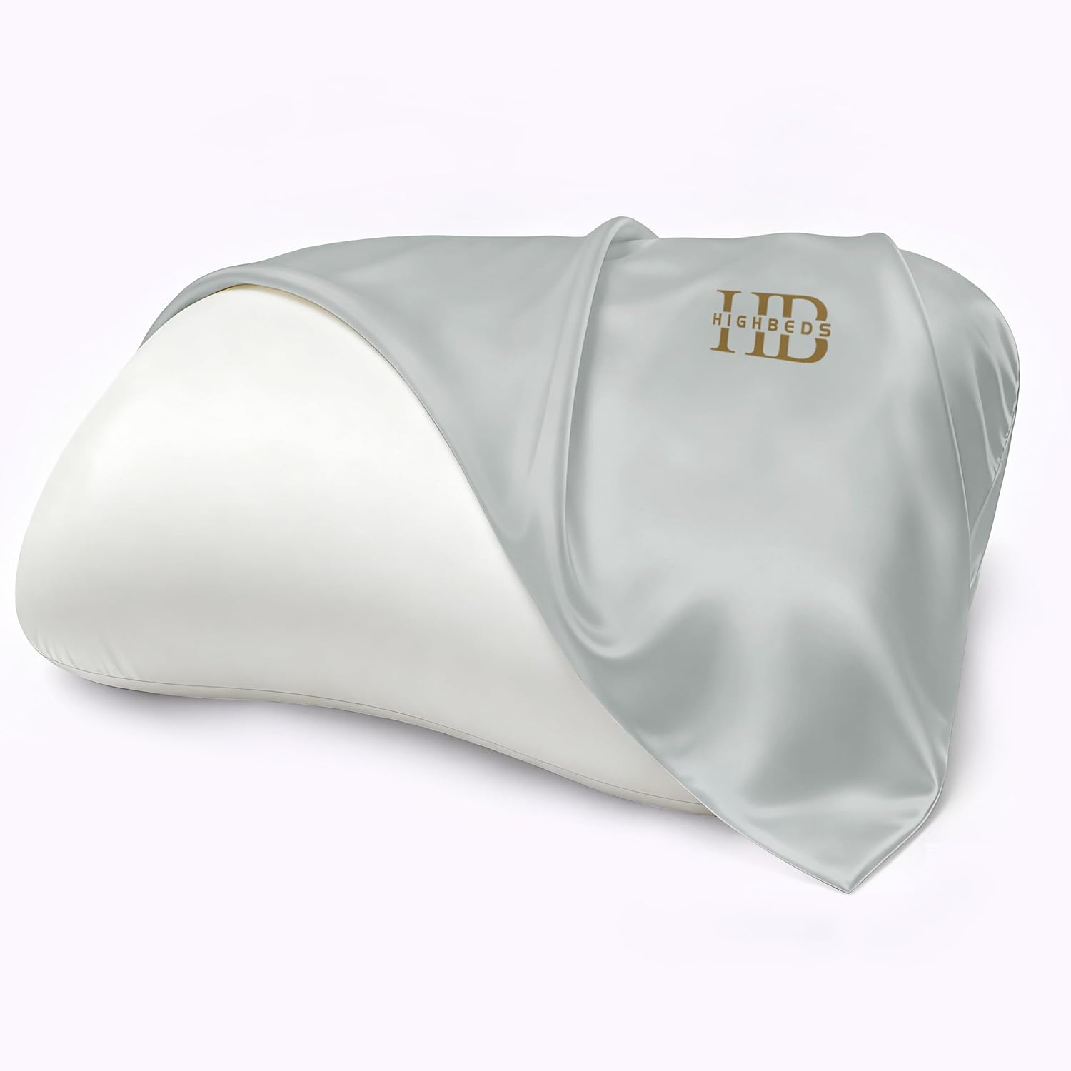 HighBeds Cervical Neck Pillow - Side Sleeper Pillow for Neck, Soft Ergonomic Memory Foam Pillows Ice Silk Zipperless Pillowcase, Eco-Frien…