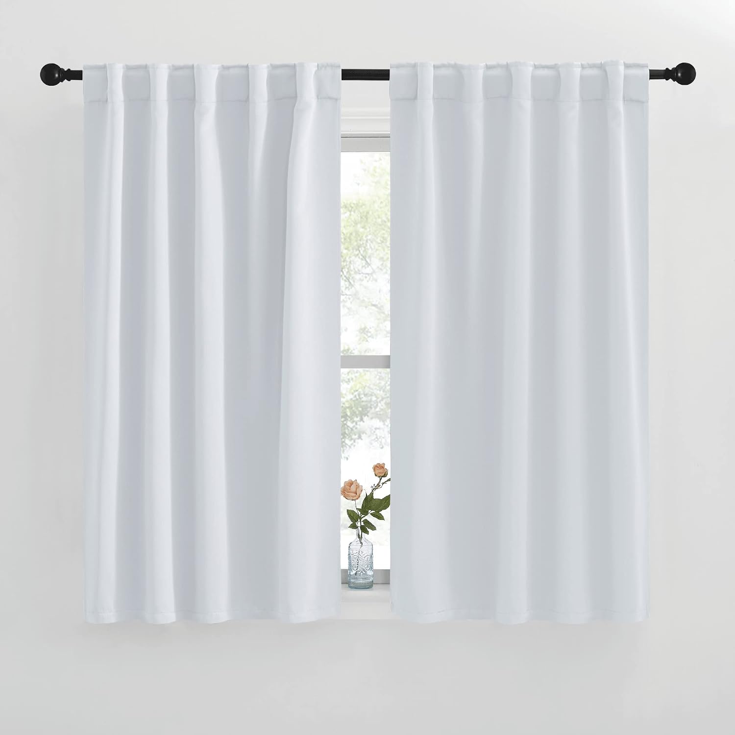 NICETOWN Bunk Bed Insulated Room Darkening Curtains - (Cloud Grey Color) W42 x L50, 2 Pieces, Modern Design Thermal Privacy Protection…