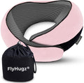 FlyHugz® Neck Travel Pillow Memory Foam Neck Pillow for Comfort on Airplane Compact and Ergonomic Design for Travel, Car Rides, and Home…