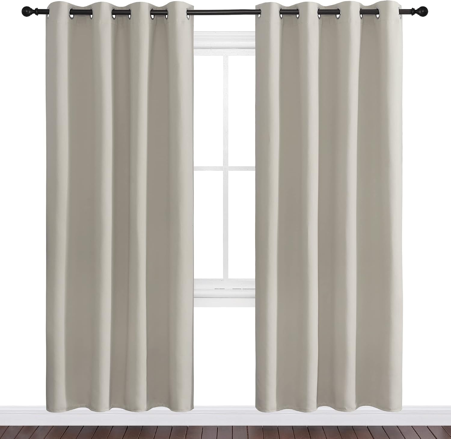 Nicetown Natural Room Darkening Curtains 78" Long for Boho Farmhouse Home Decoration, Window Treatment Total Privacy Drape Panels for Bedro…