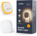 AUVON Plug-in LED Backlit Night Light with Motion Sensor & Dusk to Dawn Sensor, Dimmable Amber Nightlight with 1-50 lm Adjustable…