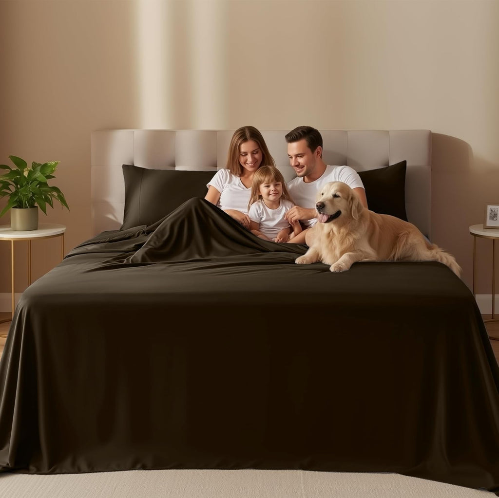 Utopiabedding Utopia Bedding California King Size Sheet Set – 4 Piece Bed Sheets, Soft and Breathable Microfiber, Includes 1 Fitted Sheet,…