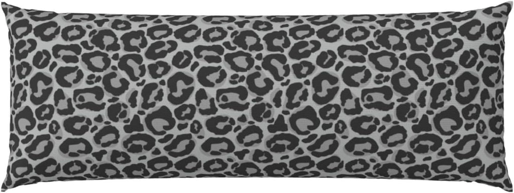 Sovvin Grey Leopard Print Body Pillow Cover Long Pillow Case with Zipper Decorative Soft Cushion Bedding Pillowcase for Couch Bedroo…