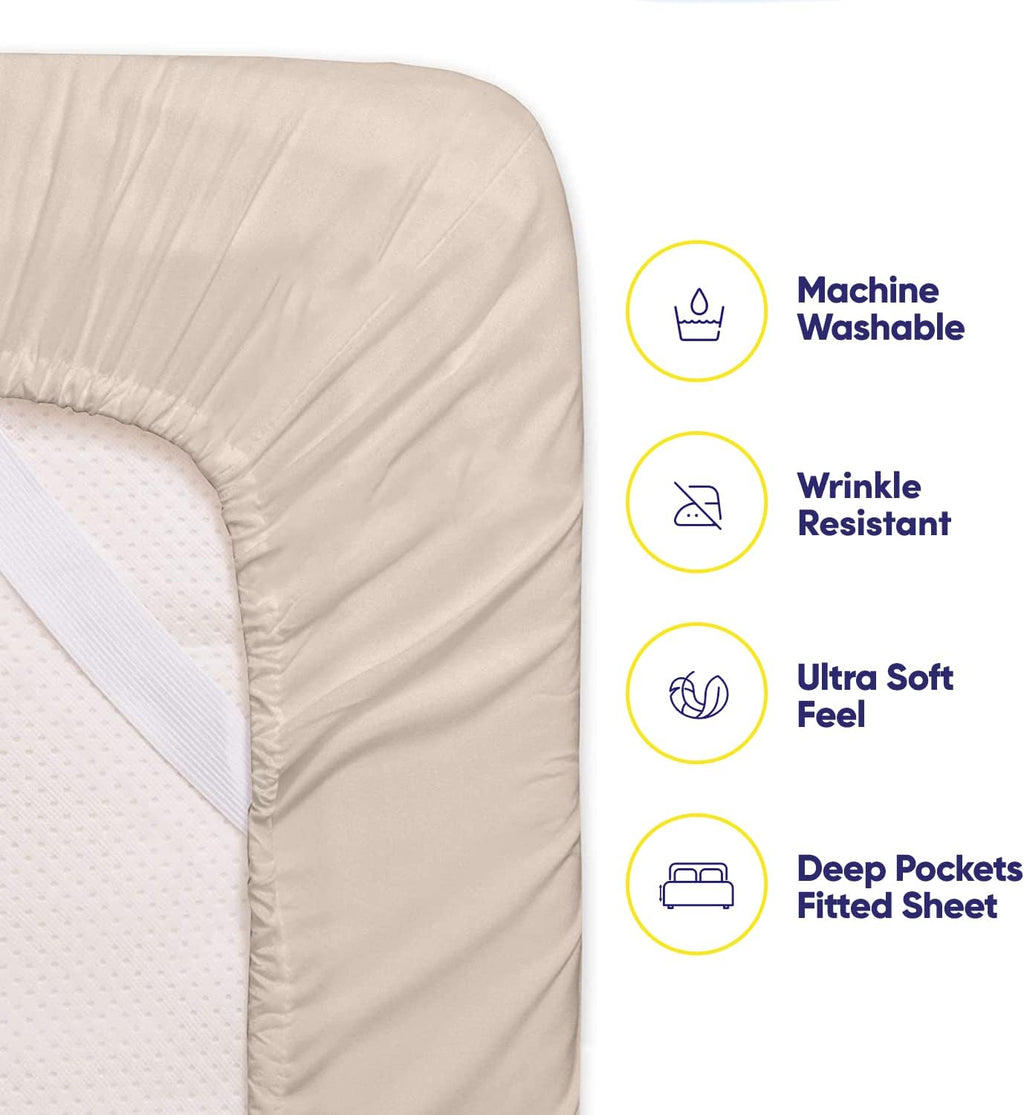 King Size Bed Sheets - 6 Piece 1500 Supreme Collection Fine Brushed Microfiber Deep Pocket King Sheet Set Bedding - 2 Extra Pillow Cases…