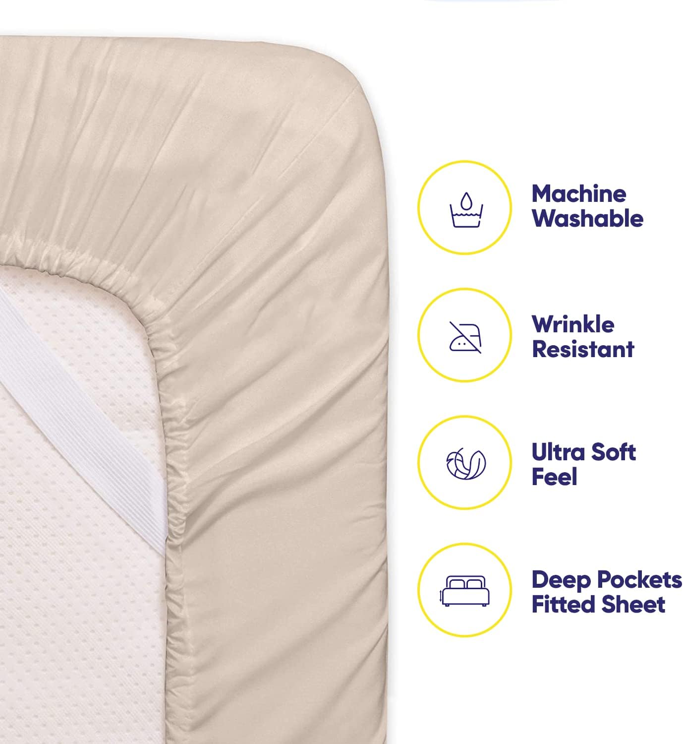 King Size Bed Sheets - 6 Piece 1500 Supreme Collection Fine Brushed Microfiber Deep Pocket King Sheet Set Bedding - 2 Extra Pillow Cases…