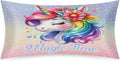 Unicorn Rainbow Animal Satin Silk Pillowcase for Hair and Skin Pillow Cases King Size Soft Silk Pillow Case with Envelope Closure Print…