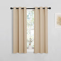 NICETOWN Room Darkening Curtain Panels for Loft, Biscotti Beige, 2 Panels, W29 x L40 -Inch, Thermal Insulated Grommet Room Darkening…