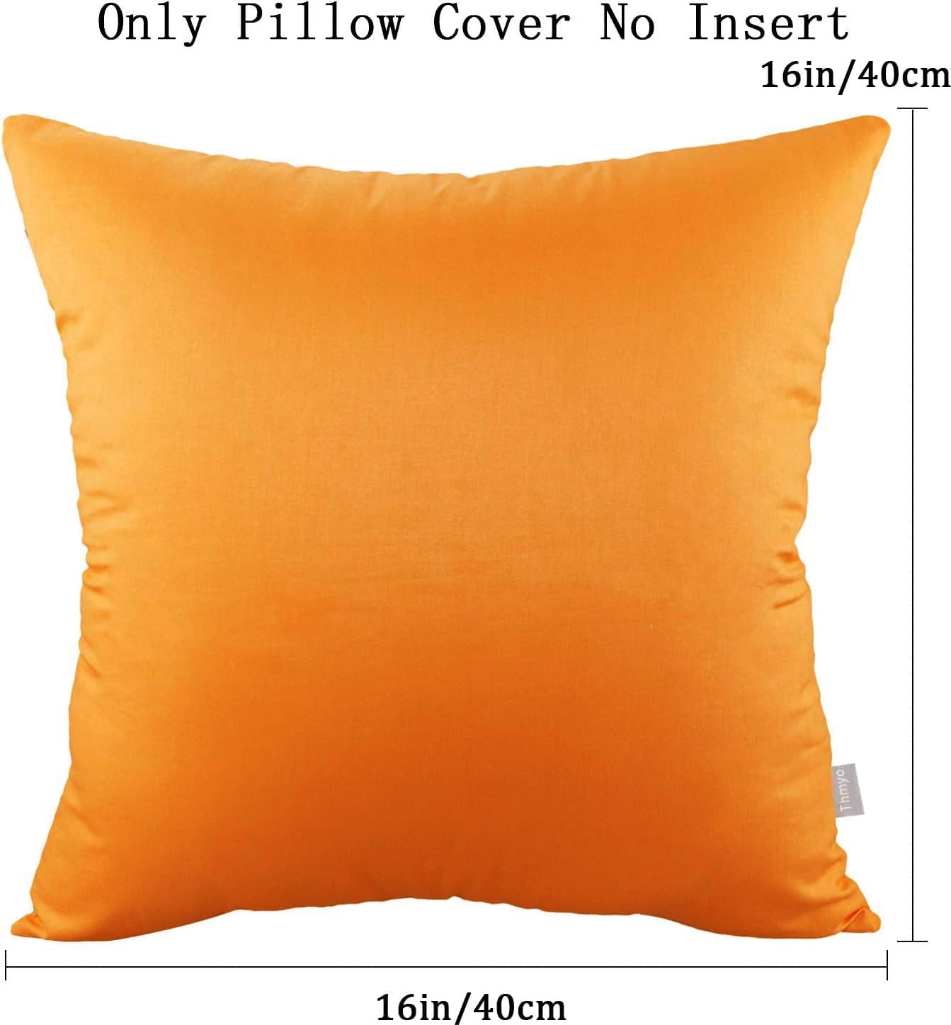 Thmyo 4-Pack 100% Cotton Comfortable Solid Decorative Throw Pillow Case Square Cushion Cover Pillowcase Sublimation Blank Halloween DIY Thr…
