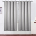 Lemomo Blackout Curtains 66 x 72 Inch Long Light Grey Curtains Set of 2 Panels Room Darkening Curtains for Bedroom and Living Room 72 Inch…