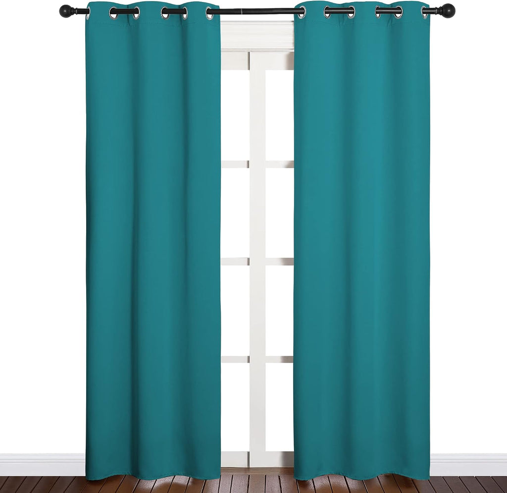 NICETOWN Room Darkening Curtains 84 inch Length 2 Panels, Thermal Insulated Grommet Blackout Curtains for Modern Casual Elegant Bedroom…