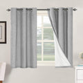 H.VERSAILTEX Primitive Linen Curtains 100% Blackout Curtain Drapes Burlap Curtains with White Thermal Insulated Liner, Grommet Top Drapes…
