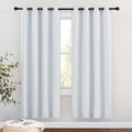 Nicetown Room Darkening Curtains for Living Room - easy maintenance Solid Thermal Insulated Silver Grommet Light Blocking for Bedroom (2…