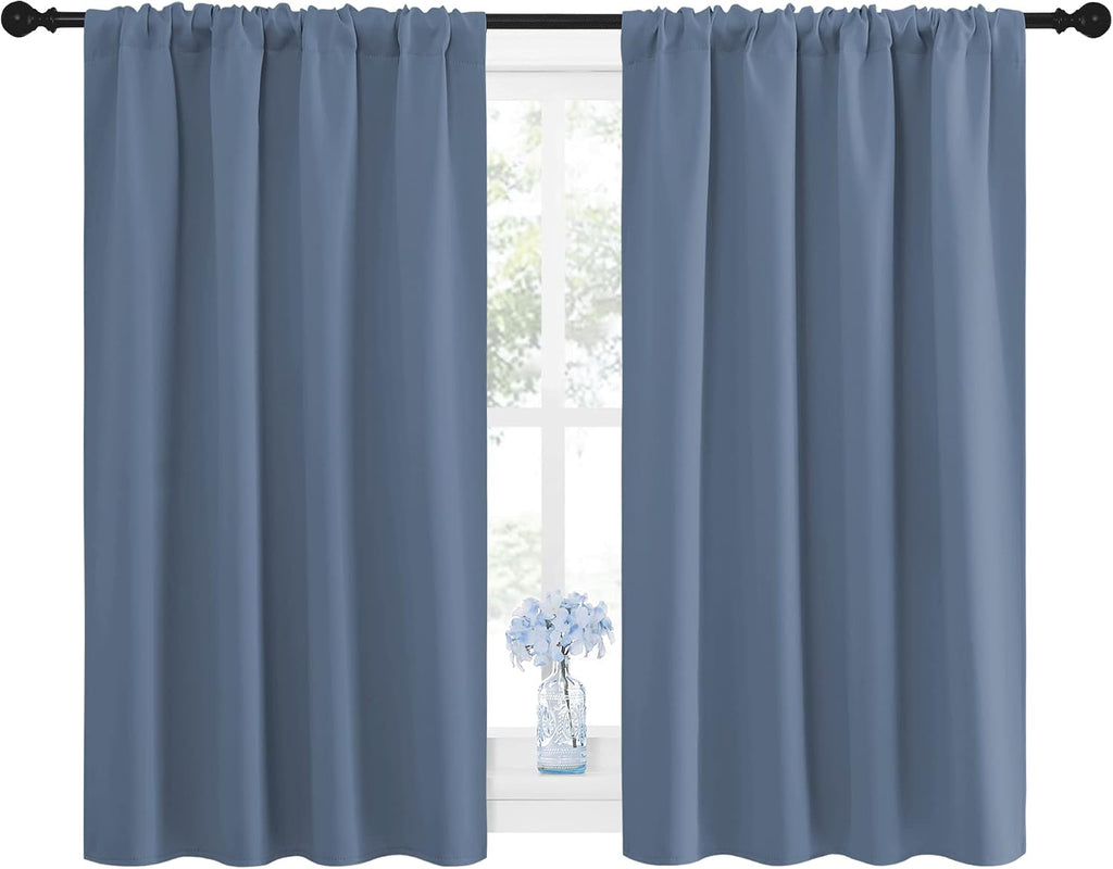 NICETOWN Blackout Curtains for Bedroom, Blackout Curtain Panels, Window Treatment Energy Saving Thermal Insulated Solid Rod Pocket…
